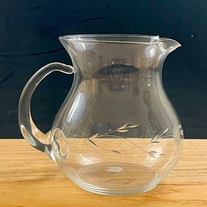 Princess House crystal pitcher 5.5” tall